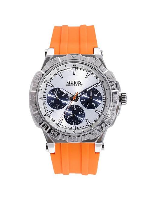 guess silver dial chronograph watch for men - w0966g1 - 13823347 - Very Small Image - 1