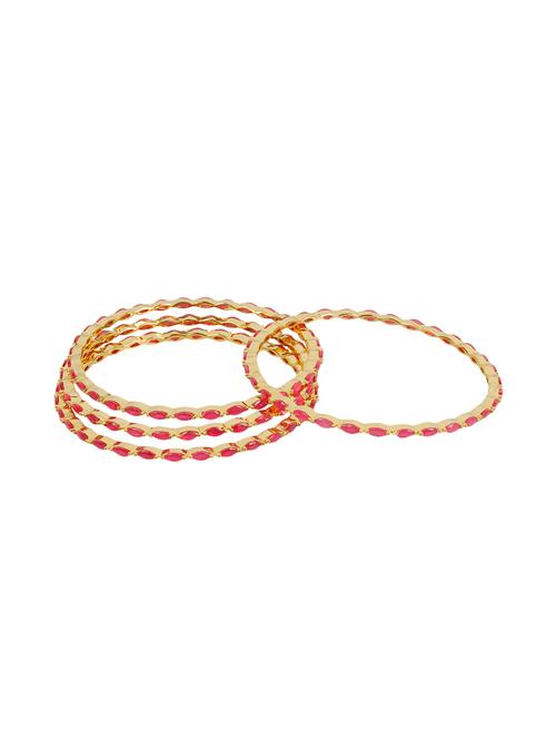 pink gold tone stone bangles - 13823669 - Very Small Image - 1