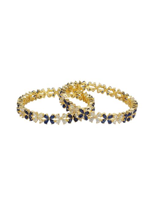blue gold tone stone bangles - 13823697 - Very Small Image - 1
