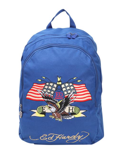 blue polyester regular backpack - 13827863 - Very Small Image - 1