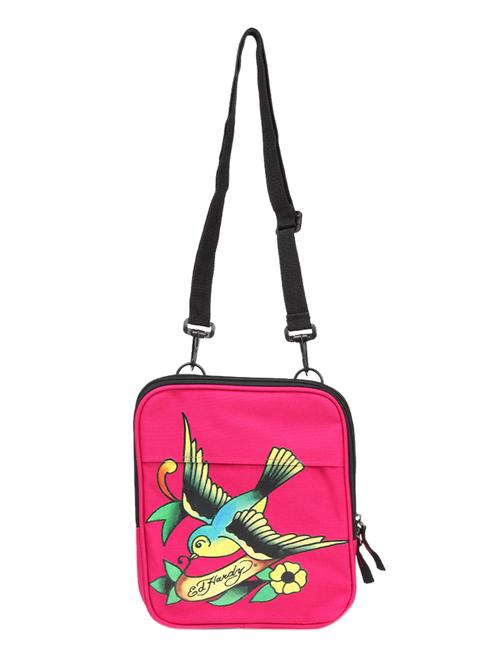 pink polyester messenger sling bag - 13827907 - Very Small Image - 1