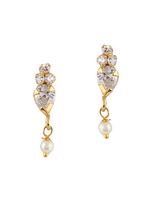 gold plated drop earrings - 13832581 - Very Small Image - 1