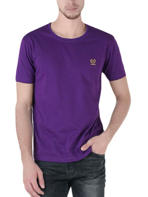 purple cotton t-shirt - 13834109 - Very Small Image - 1