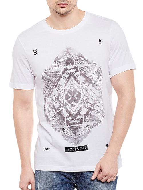 white cotton t-shirt - 13835007 - Very Small Image - 1