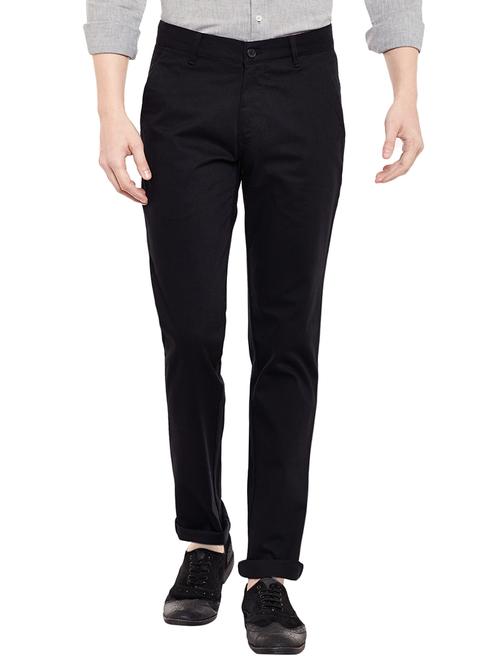 black cotton casual trouser - 13835030 - Very Small Image - 1