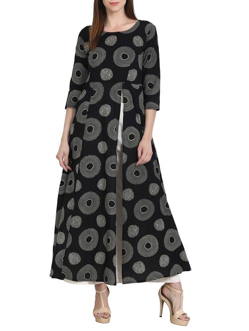printed high-slit kurta - 13836935 - Very Small Image - 1