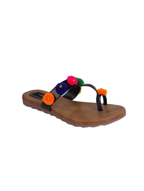 black one toe kolhapuri - 13837163 - Very Small Image - 1