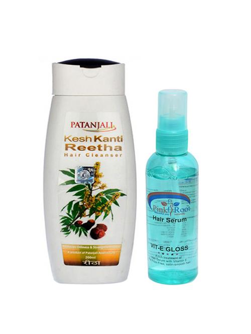 patanjali kesh kanti reetha shampoo with pink root hair serum - 13837644 - Very Small Image - 1