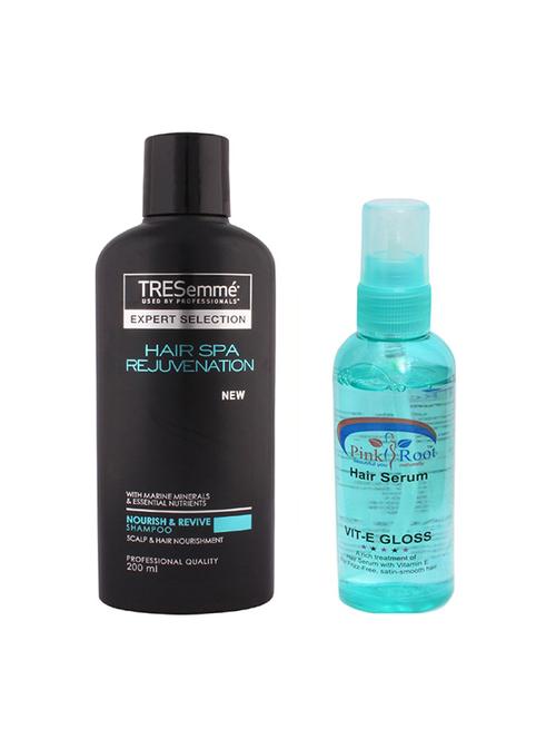 tresemme hair spa rejuvenation shampoo 190ml with pink root hair serum 100ml - 13837650 - Very Small Image - 1