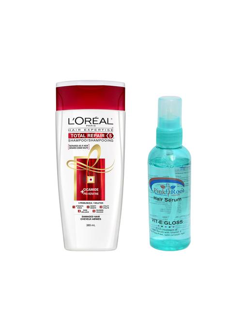 loreal total repair 5 shampoo with pink root hair serum - 13837676 - Very Small Image - 1