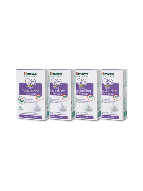 himalaya extra moisturing baby soap (75gm) (pack of 4) - 13837787 - Very Small Image - 1