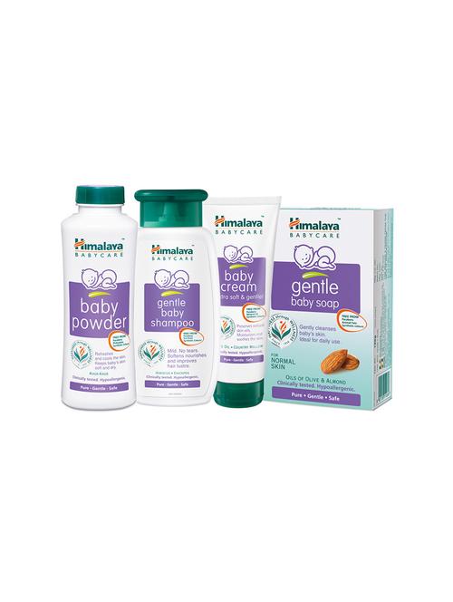 himalaya baby gentle soap 125 gms+ baby powder 100 gms+ baby shampoo 100 ml+ baby cream 50 ml - 13837799 - Very Small Image - 1