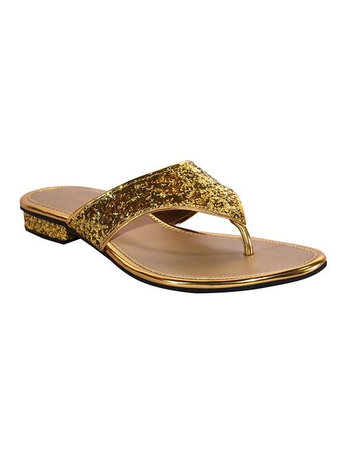 gold open thong sandal - 13838501 - Very Small Image - 1