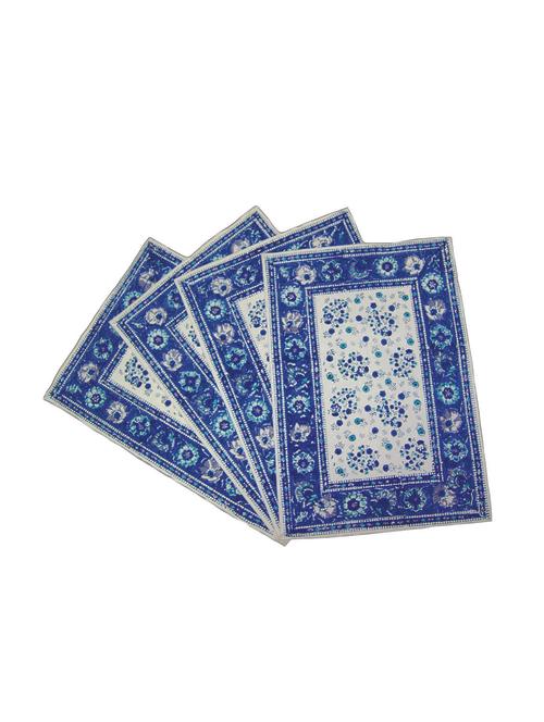 florals printed cotton table mat set of 6 pcs - 13838865 - Very Small Image - 1