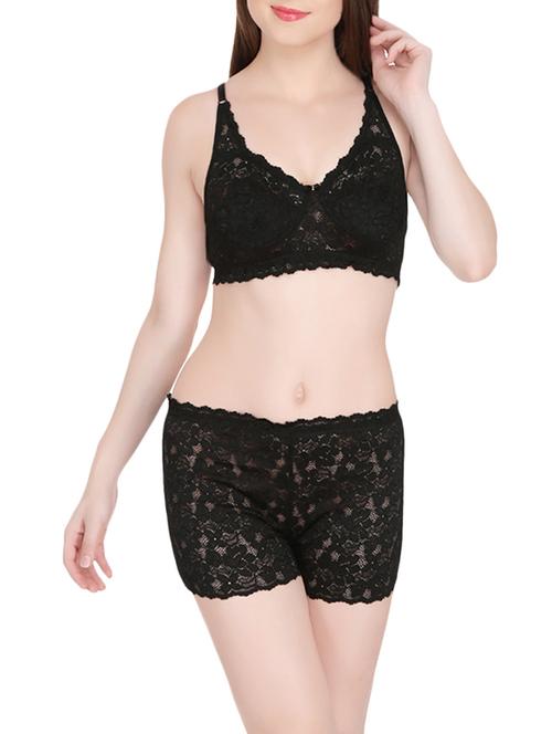 black lace bra and panty set - 13839351 - Very Small Image - 1