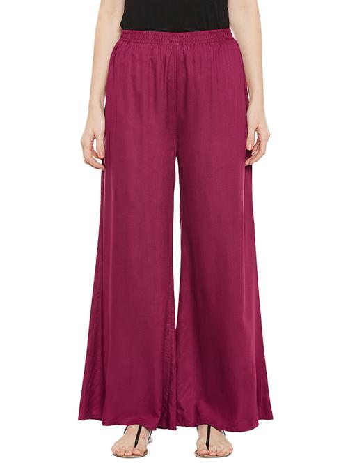 pink rayon palazzos - 13839413 - Very Small Image - 1
