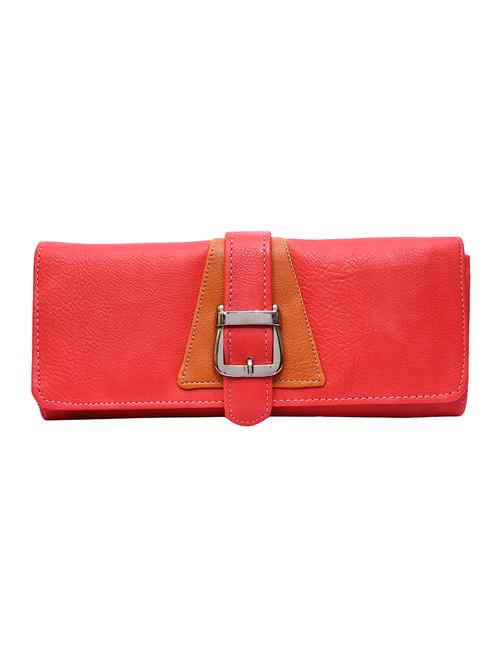 pink leatherette envelope clutch - 13842153 - Very Small Image - 1
