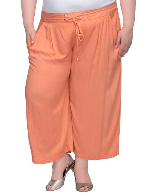 orange viscose palazzo - 13843199 - Very Small Image - 1