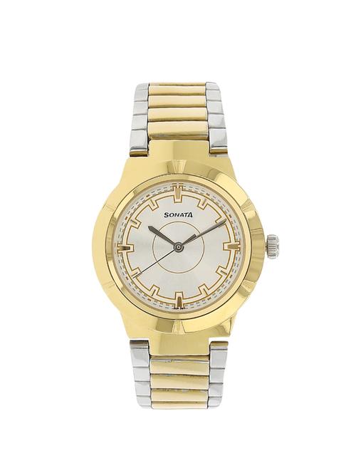 sonata white dial analog watch for women - 8138bm01 - 13844421 - Very Small Image - 1