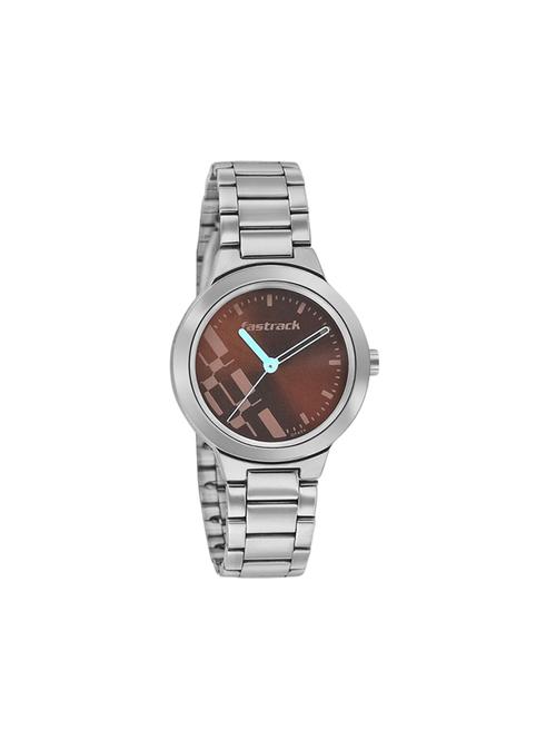 fastrack brown dial analog watch for women - 6150sm02 - 13844422 - Very Small Image - 1