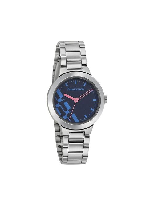 fastrack blue dial analog watch for women - 6150sm03 - 13844423 - Very Small Image - 1