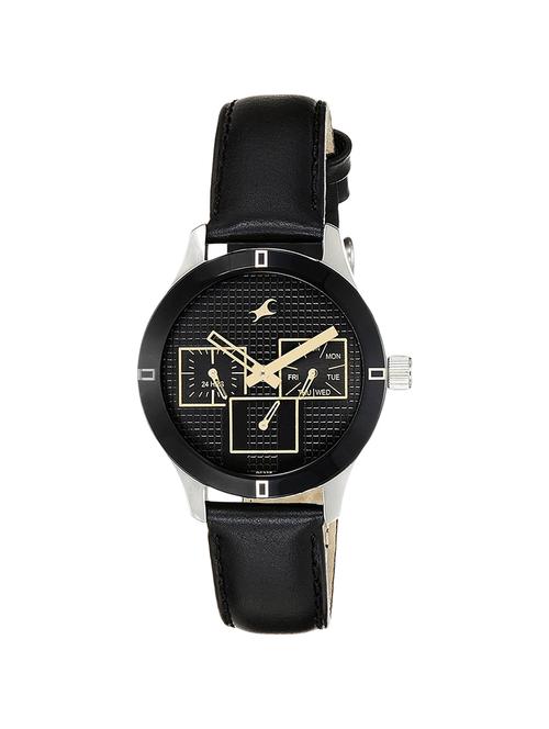 fastrack black dial analog watch for women - 6078sl11 - 13844463 - Very Small Image - 1