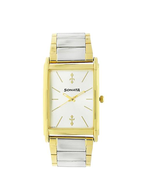 sonata silver dial analog watch for men - 77002bm01 - 13844541 - Very Small Image - 1