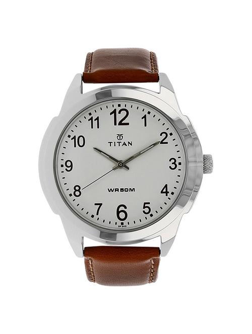 titan white dial analog watch for men - 1585sl07 - 13844543 - Very Small Image - 1