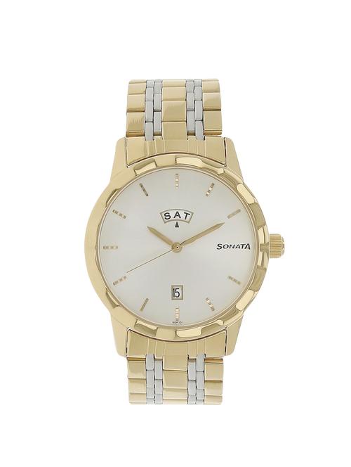 sonata silver dial analog watch for men - 7113bm01 - 13844549 - Very Small Image - 1
