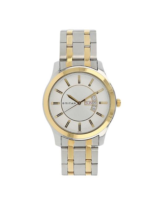 titan silver dial analog watch for men - 1627bm01 - 13844587 - Very Small Image - 1