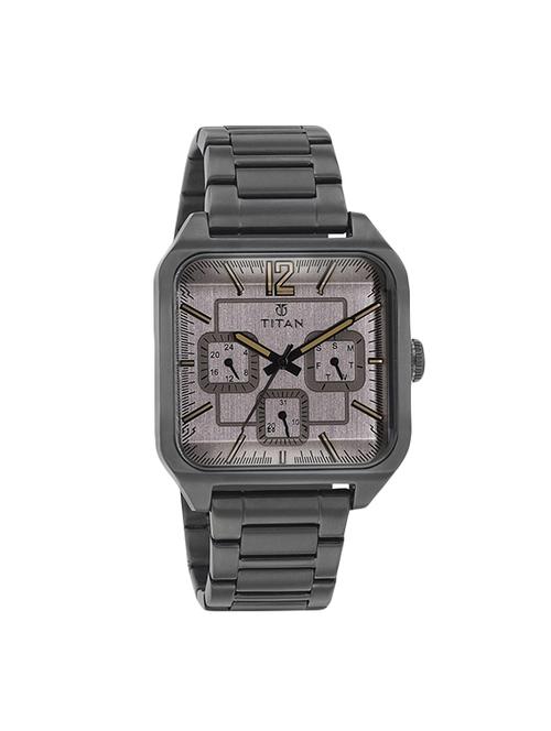 titan grey dial analog watch for men - 90083qm01 - 13844593 - Very Small Image - 1