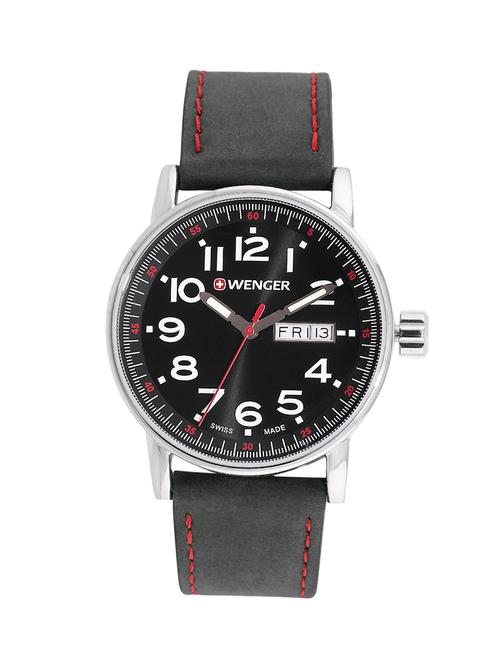 wenger black dial analog watch for men - 01.0341.103 - 13844626 - Very Small Image - 1