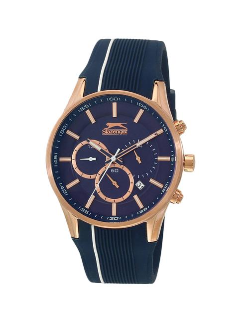 slazenger blue dial chronograph watch for men - sl.1.1206.2.09 - 13844651 - Very Small Image - 1