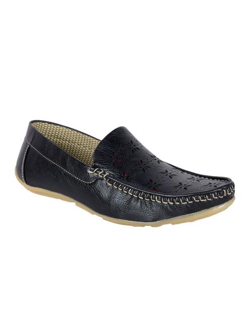 black leatherette slip on loafer - 13846239 - Very Small Image - 1