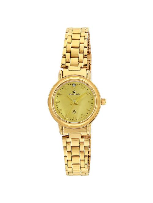 maxima gold dial analog watch for women - 07164cmly - 13846909 - Very Small Image - 1