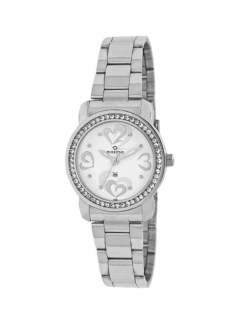 maxima white dial analog watch for women - 42861cmli - 13846933 - Very Small Image - 1