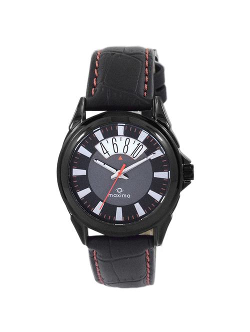 maxima black dial analog watch for men - 35871lagb - 13846983 - Very Small Image - 1