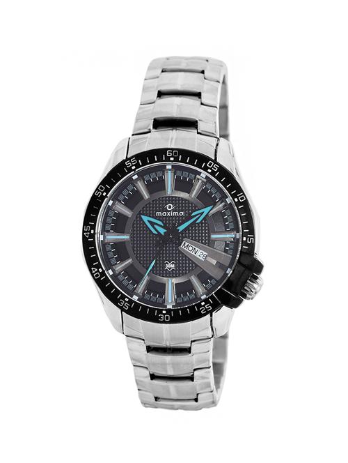 maxima black dial analog watch for men - 37980cagi - 13846988 - Very Small Image - 1