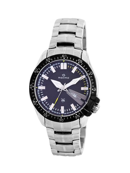 maxima black dial analog watch for men - 37982cagi - 13846989 - Very Small Image - 1