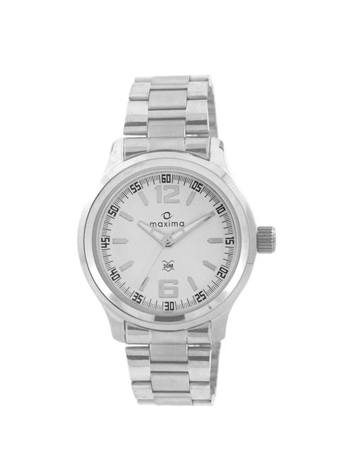 maxima silver dial analog watch for men - 24055cmgi - 13847012 - Very Small Image - 1
