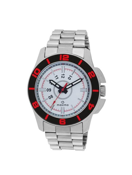 maxima white dial analog watch for men - 33613cmgi - 13847016 - Very Small Image - 1
