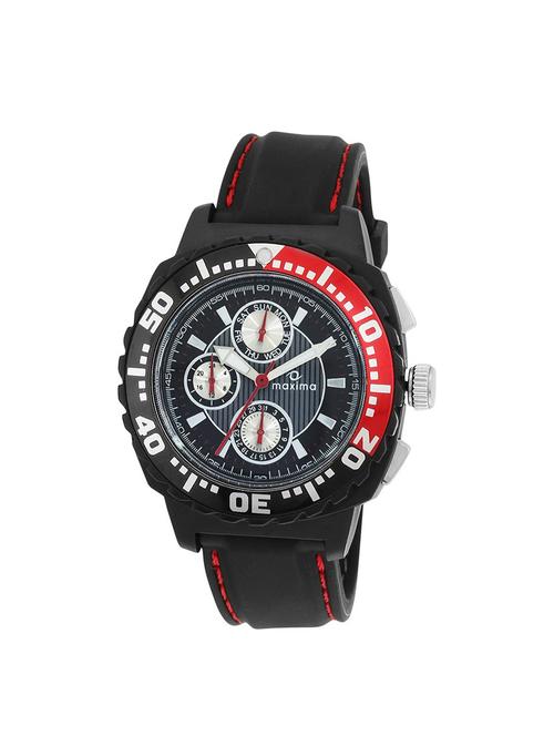 maxima black dial analog watch for men - 30774ppgn - 13847035 - Very Small Image - 1
