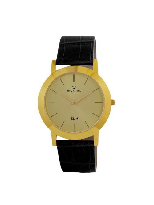 maxima gold dial analog watch for men - 42101lmgy - 13847056 - Very Small Image - 1