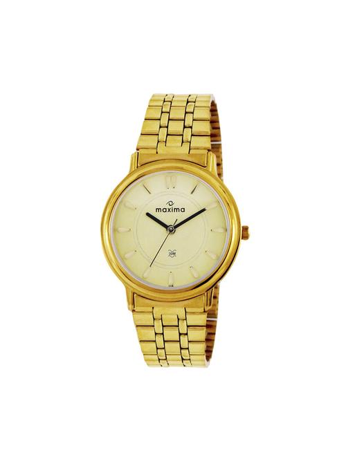 maxima gold dial analog watch for men - 01116cmgy - 13847072 - Very Small Image - 1