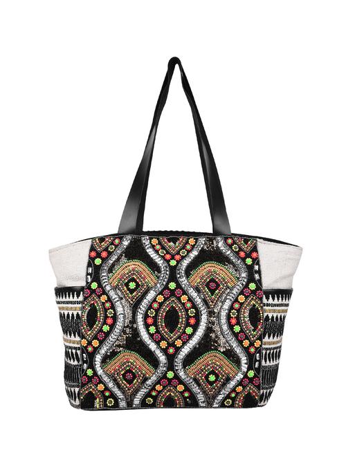 multi colored canvas handbag - 13849410 - Very Small Image - 1