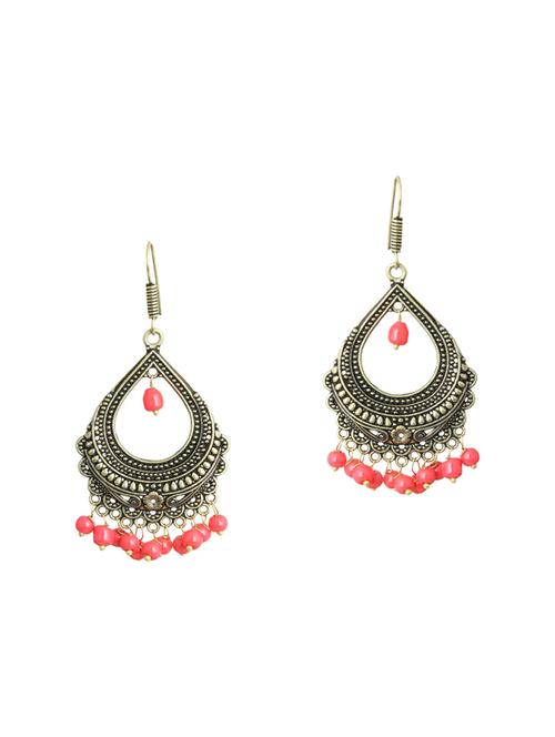 orange gold plated drop earrings - 13851336 - Very Small Image - 1