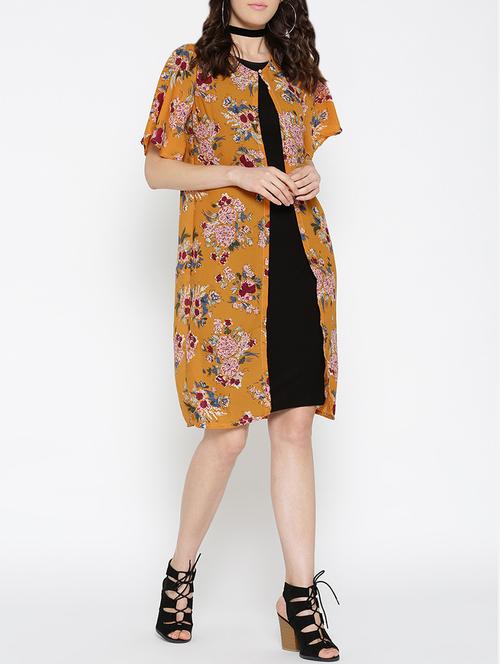 yellow printed long shrug - 13852023 - Very Small Image - 1