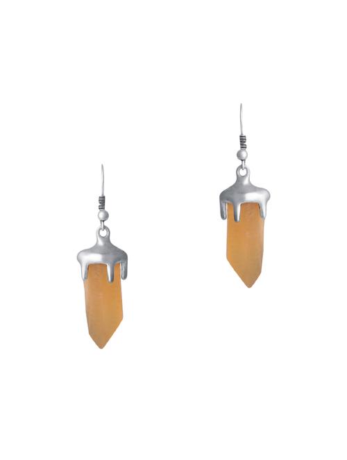 orange metal drop earrings - 13854912 - Very Small Image - 1