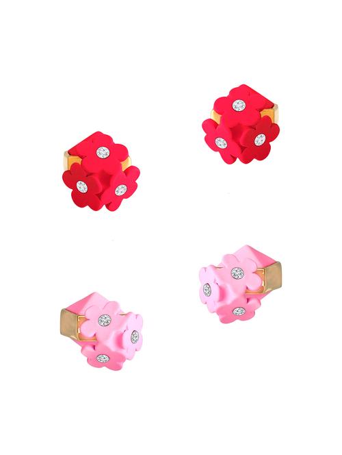 multi colored metal studs (set of 2) earrings - 13854971 - Very Small Image - 1