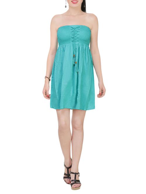 sea green rayon tube dress - 13855432 - Very Small Image - 1
